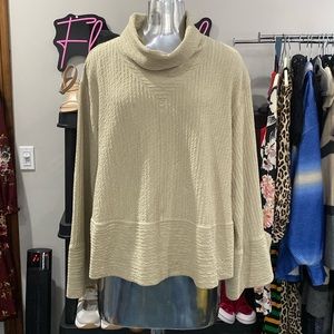 Lululemon - L/XL - oatmealcolor cowl neck  swing sweater 82% cotton